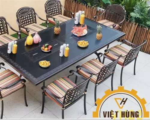 Bàn ghế nhôm đúc Việt Hùng VH22, Bàn ghế sân vườn